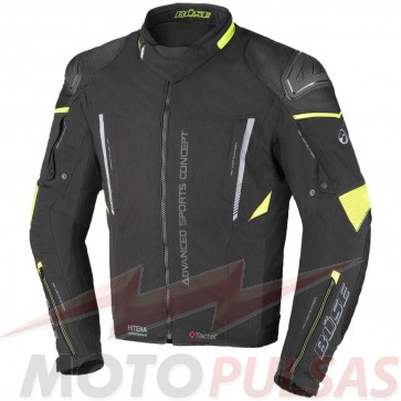 BÜSE ROCCA TEXTILE JACKET black / neon yellow