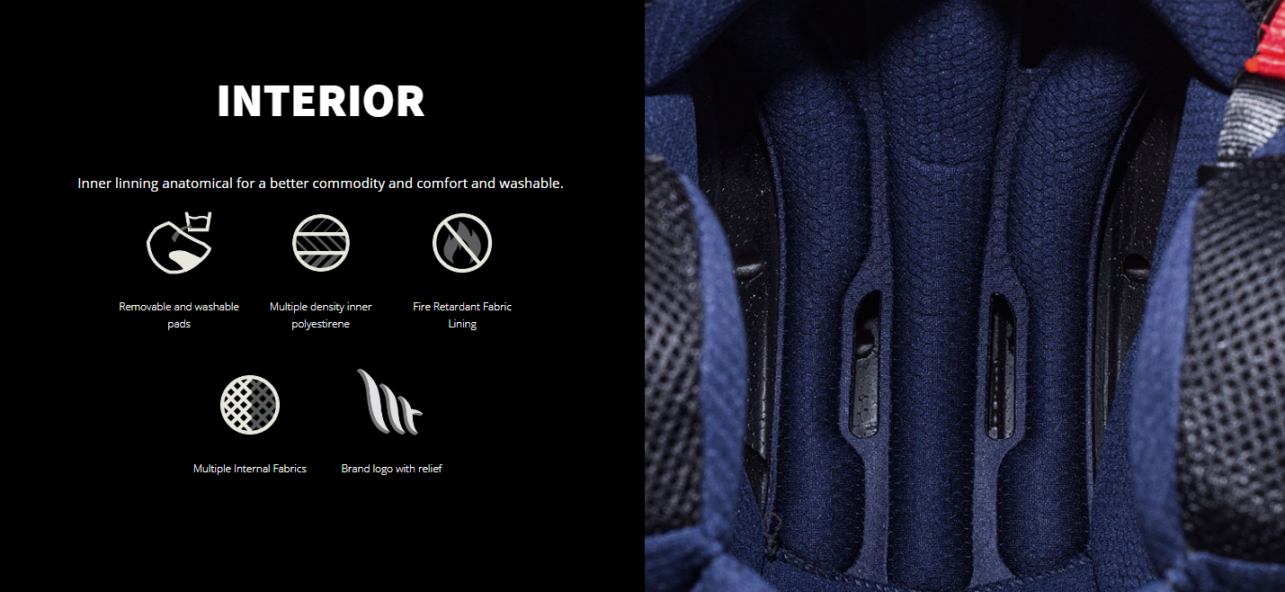 INTERIOR Inner linning anatomical for a better commodity and comfort and washable.