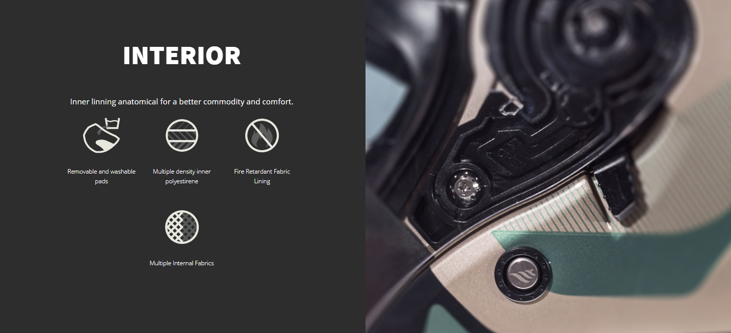 INTERIOR Inner linning anatomical for a better commodity and comfort.